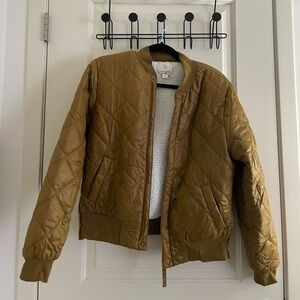 Aerie light brown bomber jacket